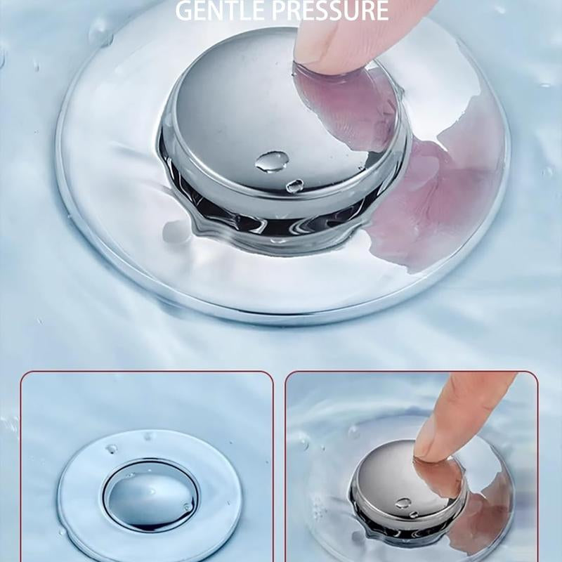 Bathroom Sink Drain Strainer, Pop up Sink Drain Strain, Bathroom Sink Stopper with Removable Stainless Steel, Filter Basket Hair Catcher Hair Catcher
