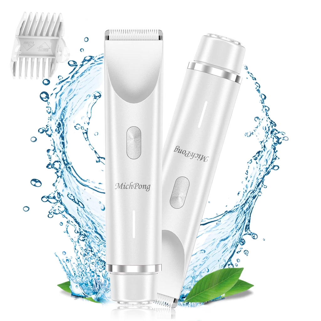 Luxora Electric Razor Dual-Head Shaver Face Bikini Trimmer, Rechargeable Wet Dry Use