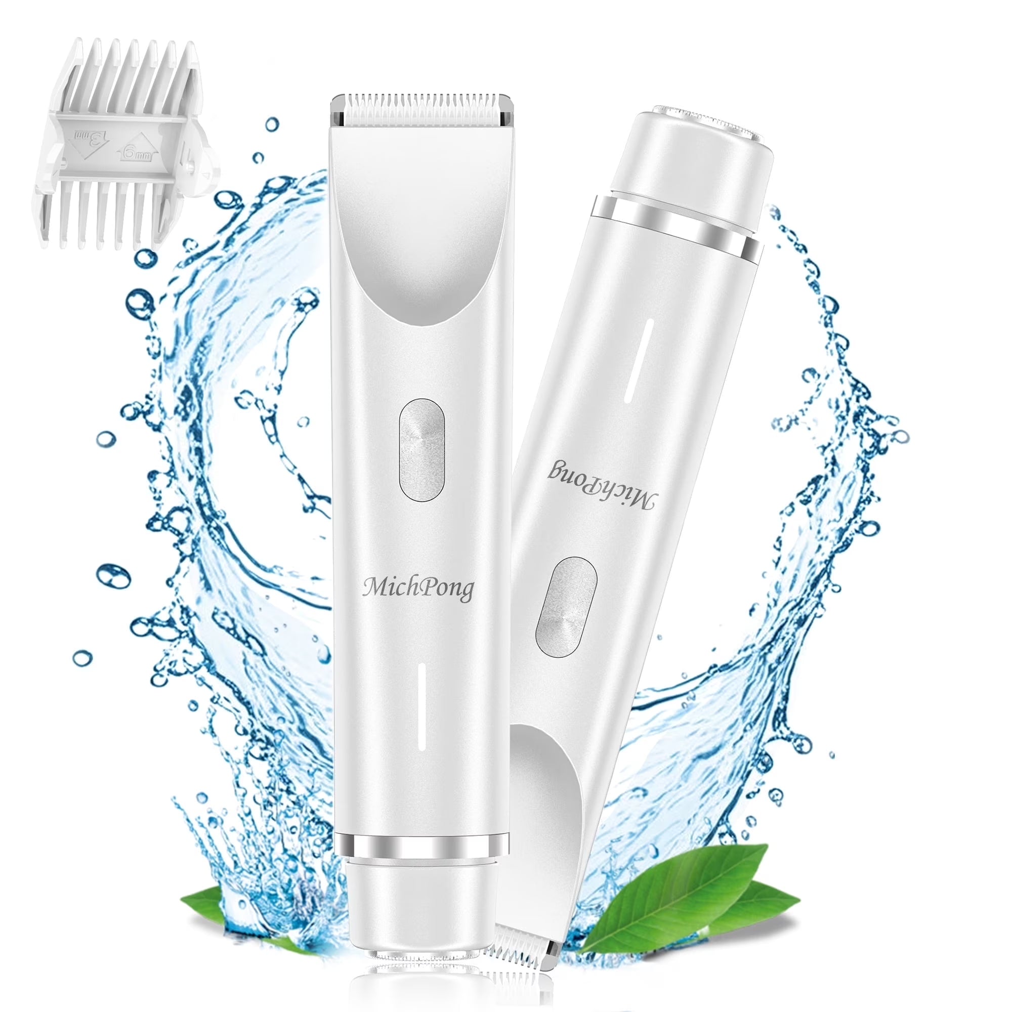 Luxora Electric Razor Dual-Head Shaver Face Bikini Trimmer, Rechargeable Wet Dry Use
