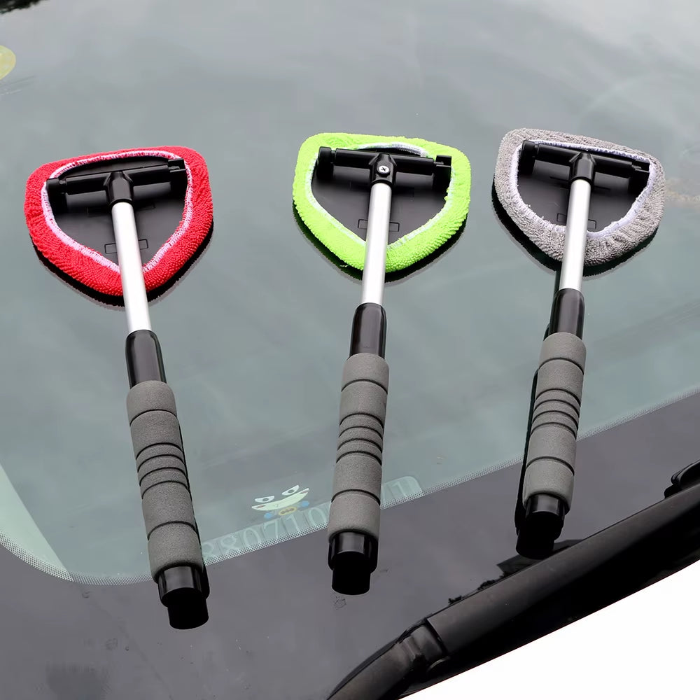 Telescopic Window Mist Eliminator – Microfiber Windshield Scraper & Cleaner Brush